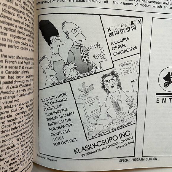 Animation Magazine #1 1987 - 1st Appearance Simpsons Rare HTF Vintage Grail - Picture 14 of 14